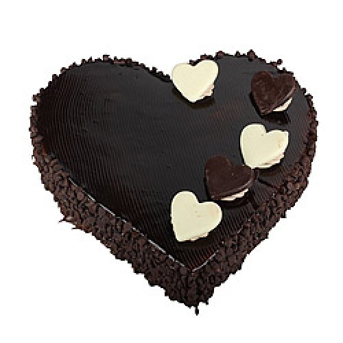 Heart Shape Choco Chip Cake Delivery in Faridabad