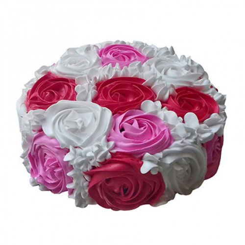Yummy Colorful Rose Cake Delivery in Faridabad
