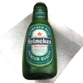 Heineken Beer Bottle Shape Fondant Cake Heineken Beer Bottle Shape Fondant Cake
