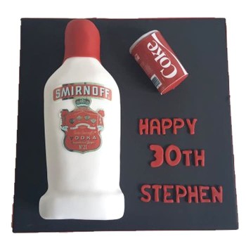 Smirnoff Vodka Bottle Shape Fondant Cake Smirnoff Vodka Bottle Shape Fondant Cake