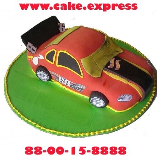 Hot Wheel Car Fondant Cake Delivery in Faridabad