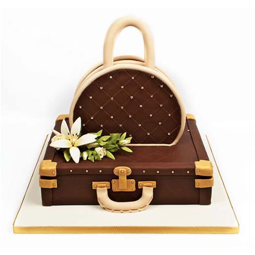 Suitcase and Handbag Designer Fondant Cake Delivery in Faridabad