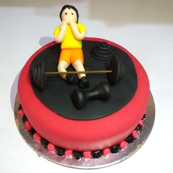 Gym Theme Fondant Cake Gym Theme Fondant Cake
