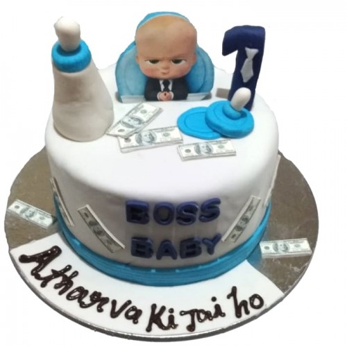 Boss Baby Themed Fondant Cake Delivery in Faridabad