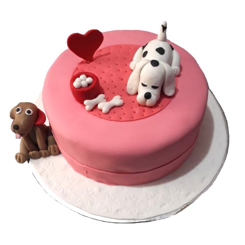Doggy Theme Fondant Cake Delivery in Faridabad