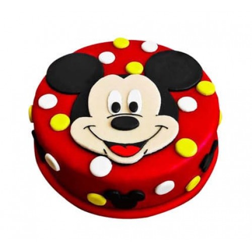 Mickey Mouse Round Fondant Cake Delivery in Faridabad