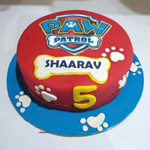 Paw Patrol Theme Fondant Cake Delivery in Faridabad