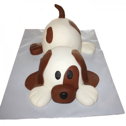 Puppy Dog Designer Fondant Cake Delivery in Faridabad