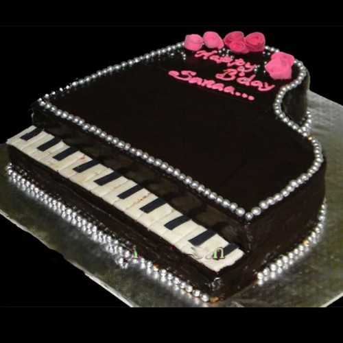 Piano Shape Chocolate Cake Delivery in Delhi