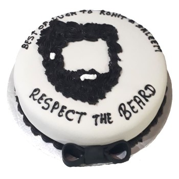 Beard Theme Fondant Cake Beard Theme Fondant Cake