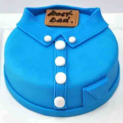 Blue Shirt Fondant Cake Delivery in Faridabad