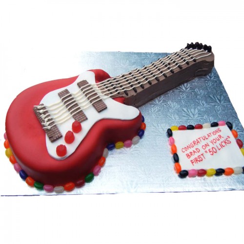 Electric Guitar Designer Fondant Cake Delivery in Faridabad