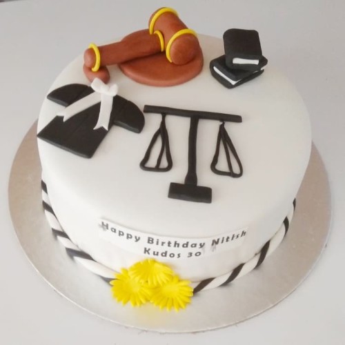 Judge Themed Fondant Cake Delivery in Faridabad