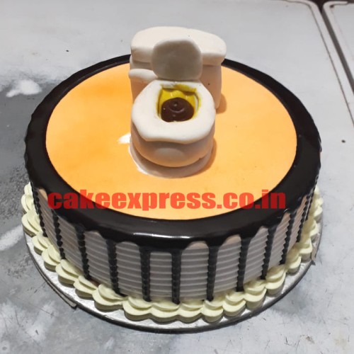 Western Toilet Themed Cake Delivery in Faridabad