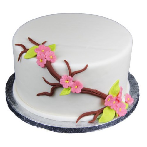 Cherry Blossom Pink Fondant Cake Delivery in Faridabad