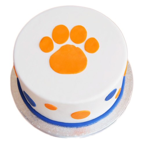 Clemson Theme Fondant Cake Delivery in Faridabad