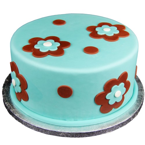 Daisies With Dots Fondant Cake Delivery in Faridabad