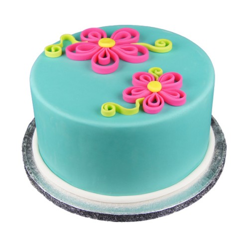 Flower Qilling Fondant Cake Delivery in Faridabad