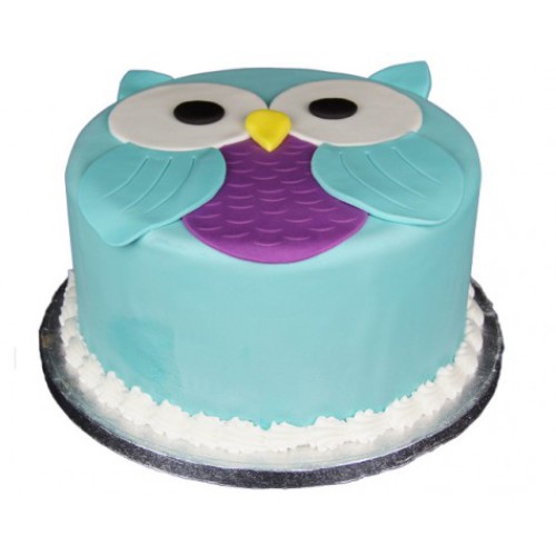 Owl Fondant Cake Delivery in Faridabad