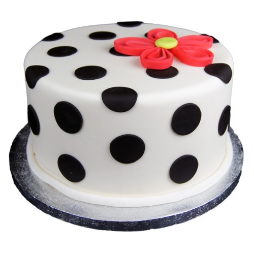 Polka Dot Quill Fondant Cake Delivery in Faridabad