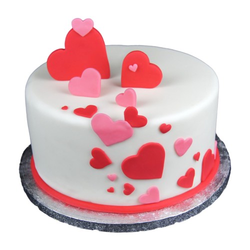 Ravishing Love Fondant Cake Delivery in Faridabad