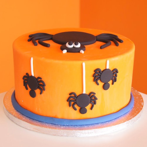Spiders Theme Fondant Cake Delivery in Faridabad