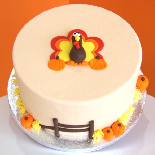 Turkey & Pumpkin Theme Cake Delivery in Faridabad
