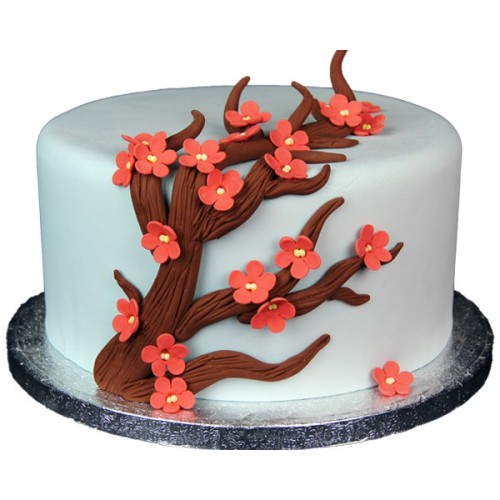Cherry Blossom Fondant Cake Delivery in Faridabad