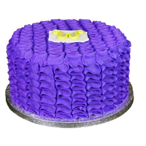 Purple Ruffle Fondant Cake Delivery in Faridabad
