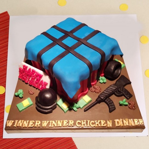 PUBG Game Customized Fondant Cake Delivery in Faridabad