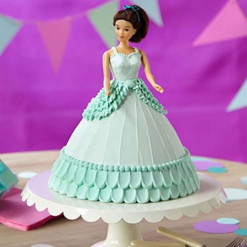 Blue Barbie Cake Delivery in Faridabad
