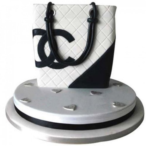 Classy Chanel Bag Fondant Cake Delivery in Faridabad