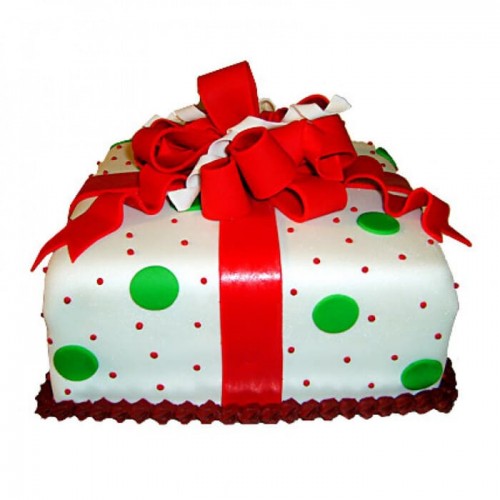 Exquisite Christmas Gift Fondant Cake Delivery in Faridabad