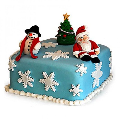 Festive Christmas Fondant Cake Delivery in Faridabad