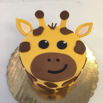 Giraffe Theme Fondant Cake Giraffe Theme Fondant Cake