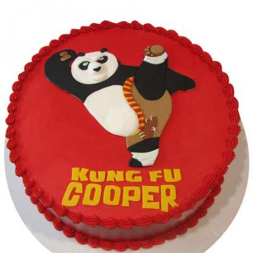Kicking Po Fondant Cake Delivery in Faridabad