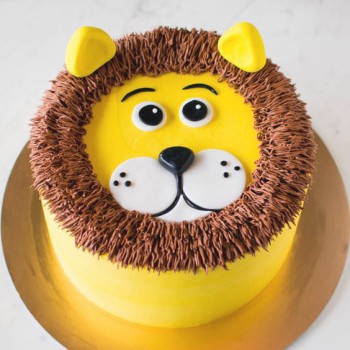 Lion Face Fondant Cake Lion Face Fondant Cake