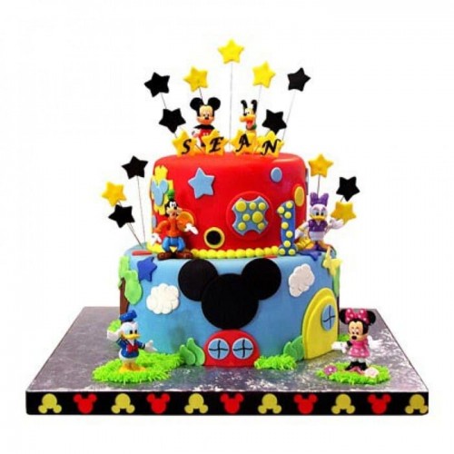 Mickey Mouse Clubhouse Fondant Cake Delivery in Faridabad