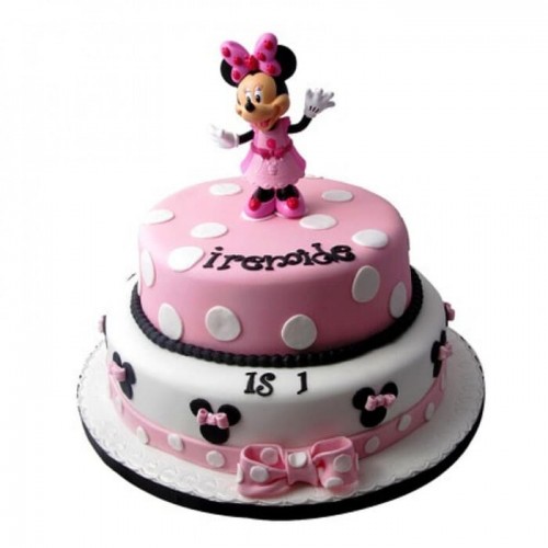 Minnie Mouse Birthday Fondant Cake Delivery in Faridabad