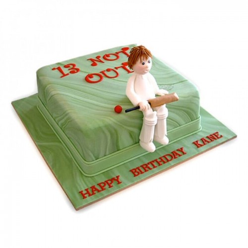 Not Out Cricket Fondant Cake Delivery in Faridabad