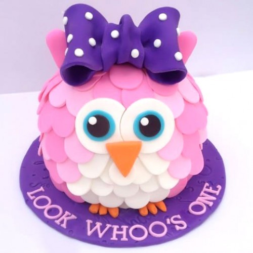 Owl Designer Birthday Cake Delivery in Faridabad