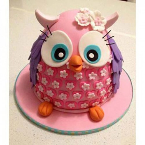 Pinki The Owl Fondant Cake Delivery in Faridabad