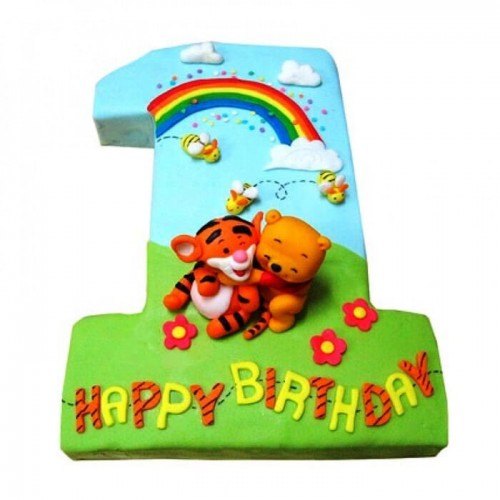 Pooh Tigger Fondant Cake Delivery in Faridabad