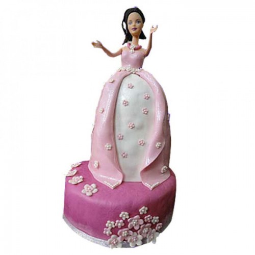 Princess Doll Fondant Cake Delivery in Faridabad
