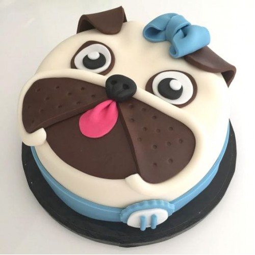 Pug Puppy Dog Theme Cake Delivery in Faridabad