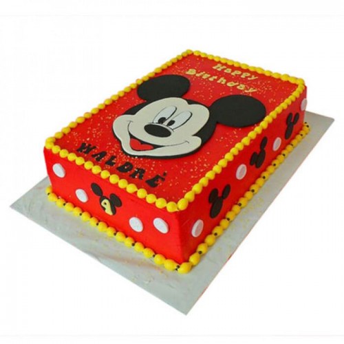 Red Mickey Mouse Fondant Cake Delivery in Faridabad