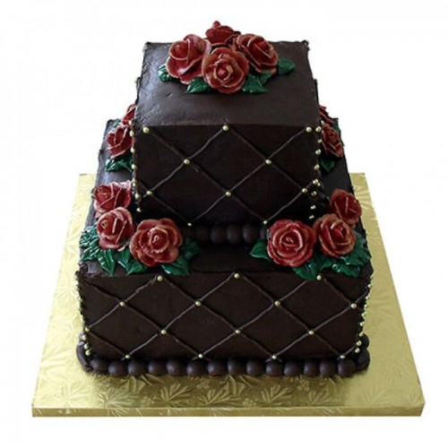 Rose & Truffle 2 Tier Cake Delivery in Faridabad