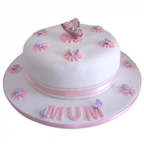 Simple And Sweet Love Mom Cake Delivery in Faridabad