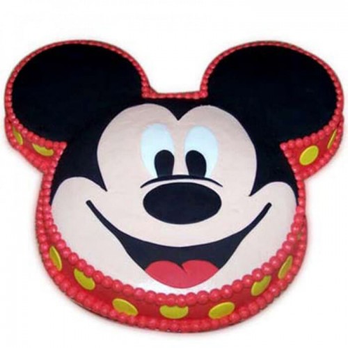 Soft Mickey Face Fondant Cake Delivery in Faridabad