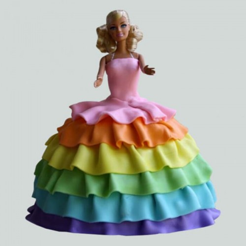 Splash Of Colours Barbie Fondant Cake Delivery in Faridabad